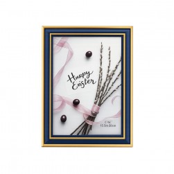 Κορνίζα Χρυσή Μπλε 15Χ20εκ.