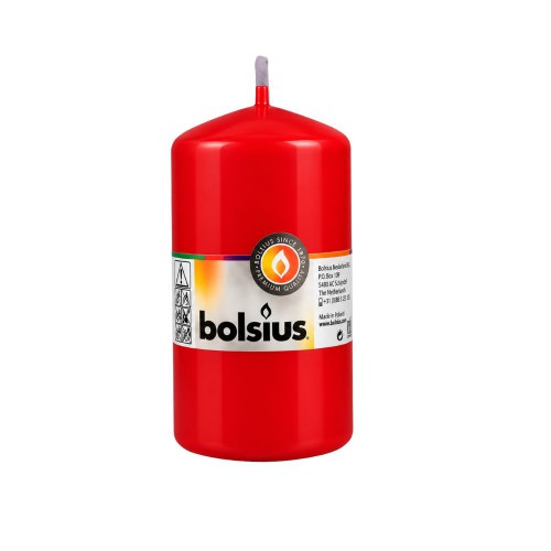 Κερί Κορμός Bolsius Κόκκινος 120/58