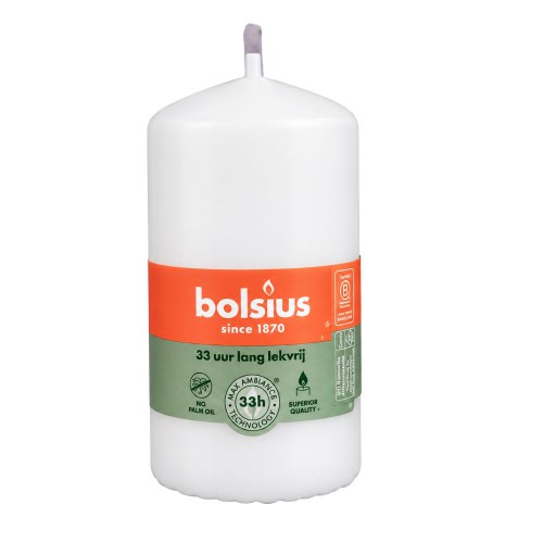 Κορμός Λευκός Bolsius 130/68mm