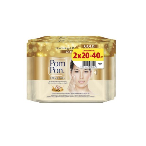 Υγρά Μαντηλάκια Ντεμακιγιάζ Pom Pon Eyes&Face