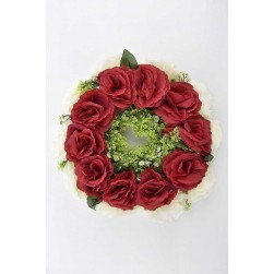 Στεφάνι τριαντάφυλλο λευκό-κόκκινο