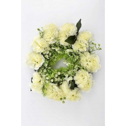 Στεφάνι γαρύφαλλο λευκό