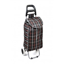 Καρότσι λαϊκής καρό μαύρο-κόκκινο