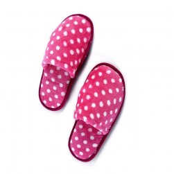 Παντόφλες Γυναικείες Πουά Ροζ