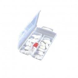 Τεχνητά νύχια οβάλ γαλακτερό 120τμχ