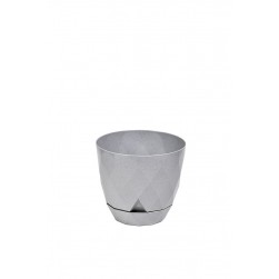 Γλάστρα Με Πιάτο Γκρι Νο3 17,5X15,3cm 2,4lt