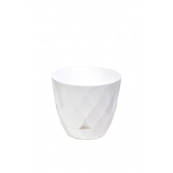 Γλάστρα Με Πιάτο Λευκό Νο4 22X19,3cm 4,8lt