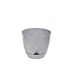 Γλάστρα Με Πιάτο Γκρι Νο4 22X19,3cm 4,8lt