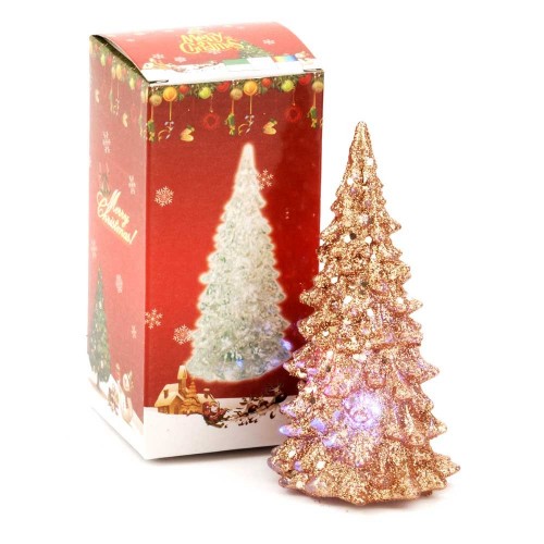 Χριστουγεννιάτικο Δέντρο Χρυσό Φωτιζόμενο 12,5εκ.