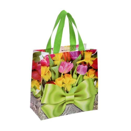 Τσάντα αγοράς λουλούδια 22Χ23Χ11εκ.