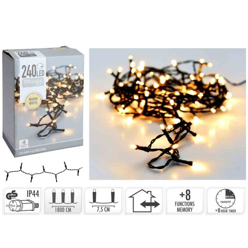 Λαμπάκια Led 240 Εσωτ/Εξωτερικού Χώρου Θερμό