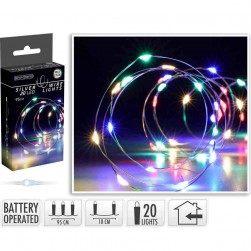Συρμάτινα Λαμπάκια 20Led Χρωματιστά
