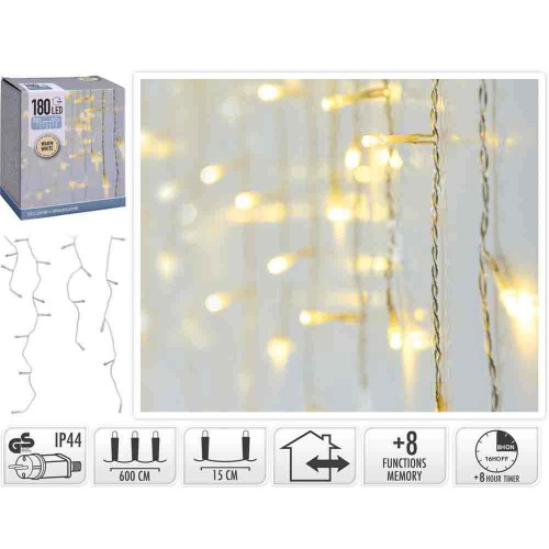 Λαμπάκια Led  Βροχή 180 Θερμό Λευκό  Εξωτ. Χώρου