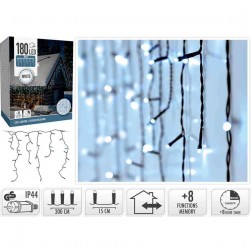 Λαμπάκια Βροχή 180 Led Λευκό Ψυχρό Εξωτερικού Χώρου.