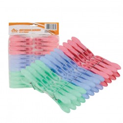 Μανταλάκια Πλαστικά Σε Παστέλ Χρώματα 24τμχ