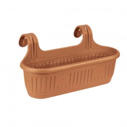 Γλάστρα Πλαστική Καφέ Τριπλή