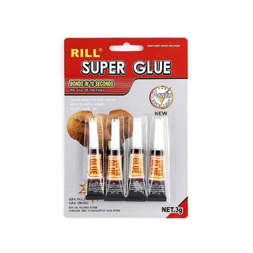 Κόλλα super glue βάρους 3gr 4τμχ