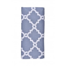 Σεντόνι μονό με λάστιχο διαστάσεων 110X200cm αλυσίδα μπλε