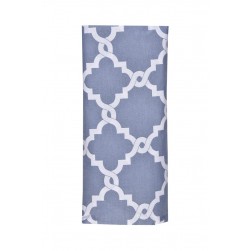 Σεντόνι υπέρδιπλο με λάστιχο διαστάσεων 180X200cm αλυσίδα μπλε