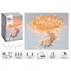 Λαμπάκια Micro Cluster 560Led Εξτρα Θερμό Διάφανο Καλώδιο...