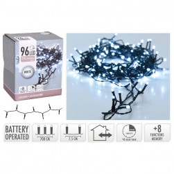 96 Led Μπαταρίας Cool Χρώμα Εσωτερικού/Εξωτερικού Χώρου