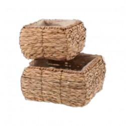 Καλάθια Straw Σετ 2τμχ 26X26X13cm